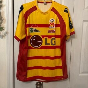 Coca Cola Monarcas Morelia Red and Yellow Jersey